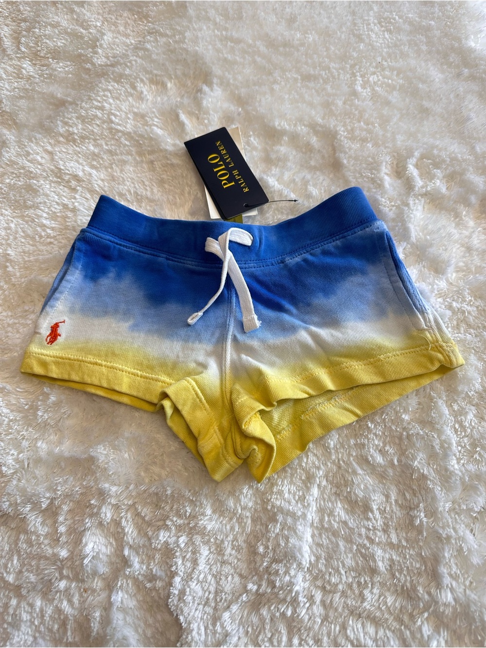 Boy’s Polo by Ralph Lauren Blue to Yellow Ombre Shorts
